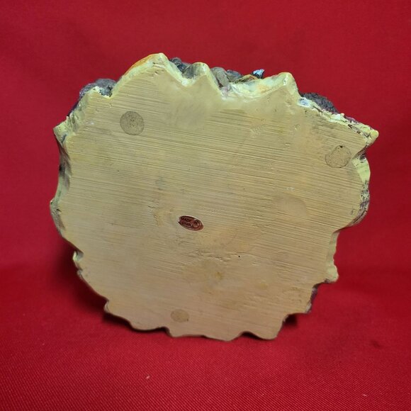 Vintage Nut Bowl Squirrel Figurines Resin Stone Home Decor Bowl Holidays Table D - Picture 4 of 15